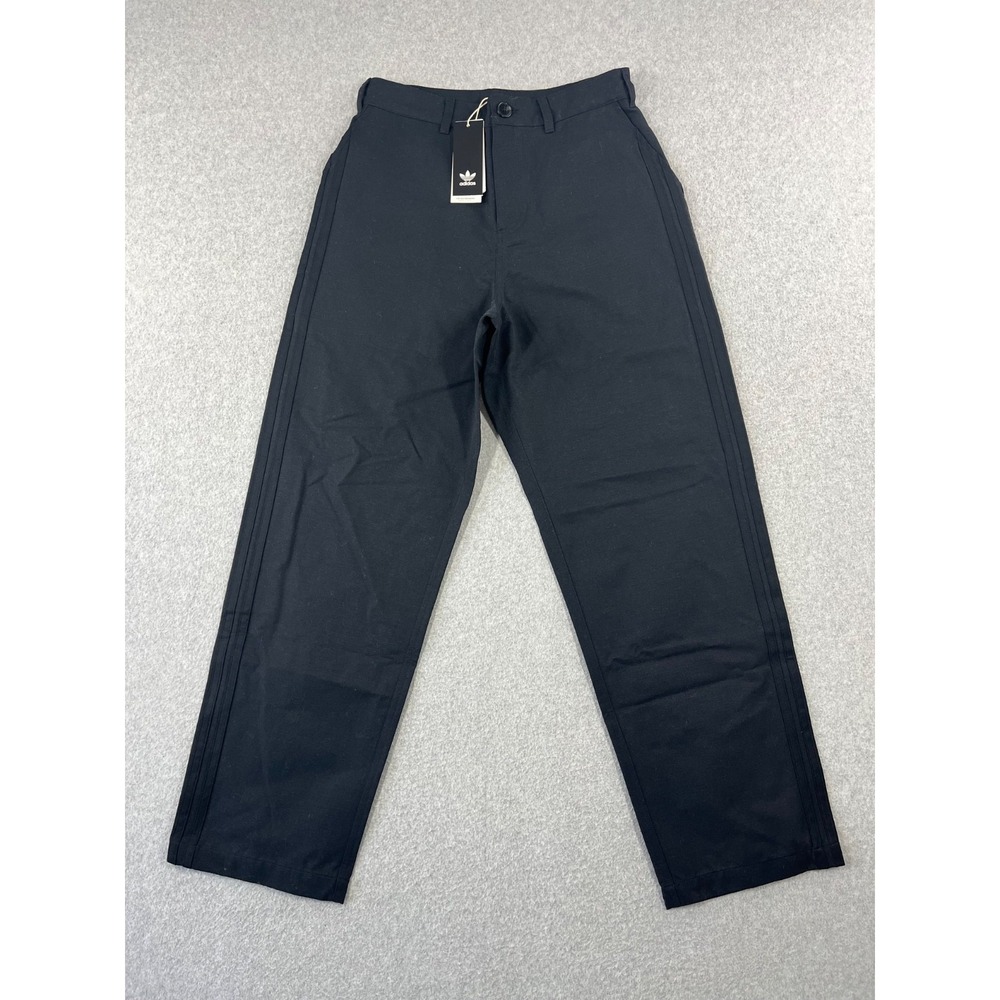Adidas Skate Chino Pants Mens 28x30‎ Black Straight Leg Loose Fit Grunge Skater